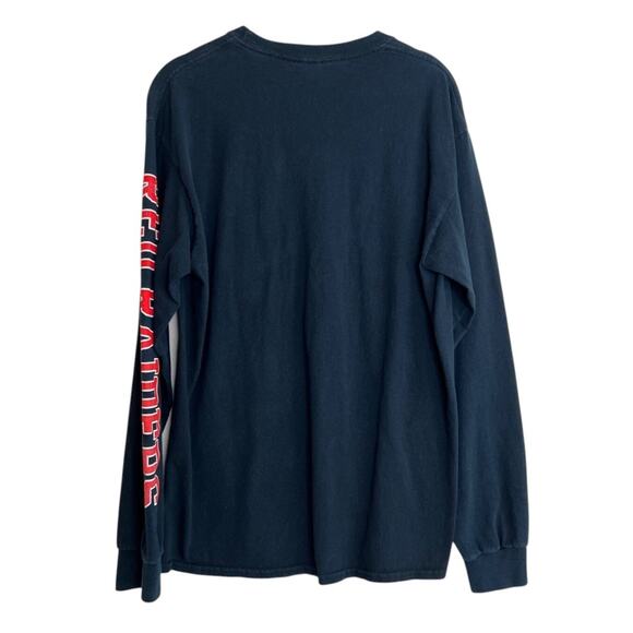 Texas Tech Womens Long Sleeve Tee Size Medium Navy Red Ouray Sportswear - Picture 3 of 5